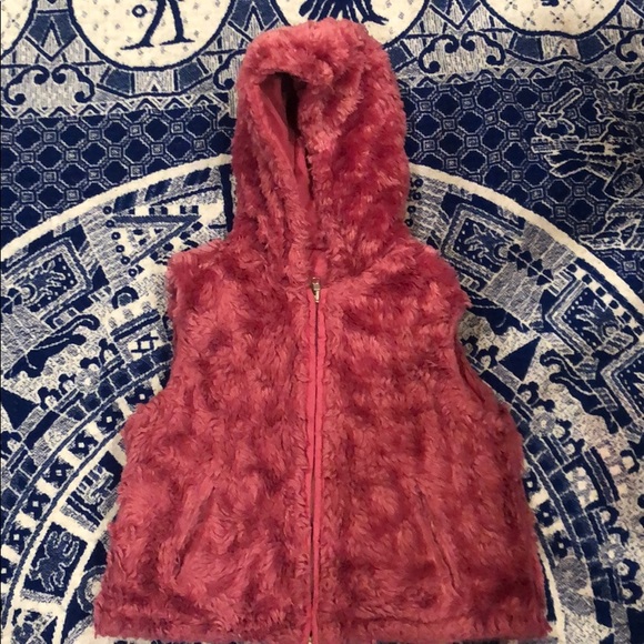 Double sided vest with hoodie for girls. - Picture 4 of 5